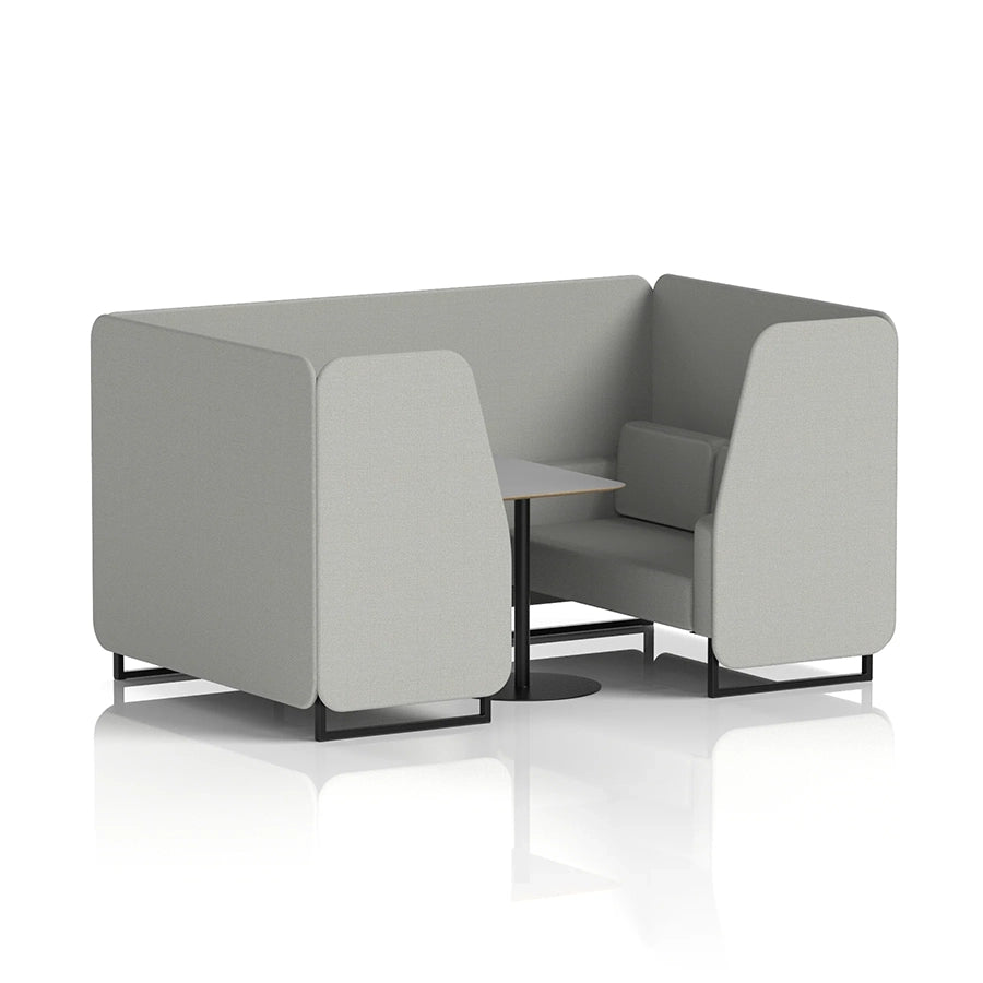 Brixworth Booth in Single Tone - 4 Seater with Grey Table