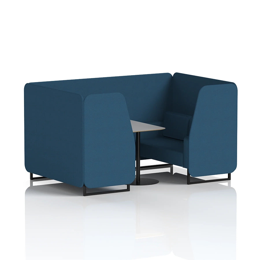 Brixworth Booth in Single Tone - 4 Seater with Grey Table