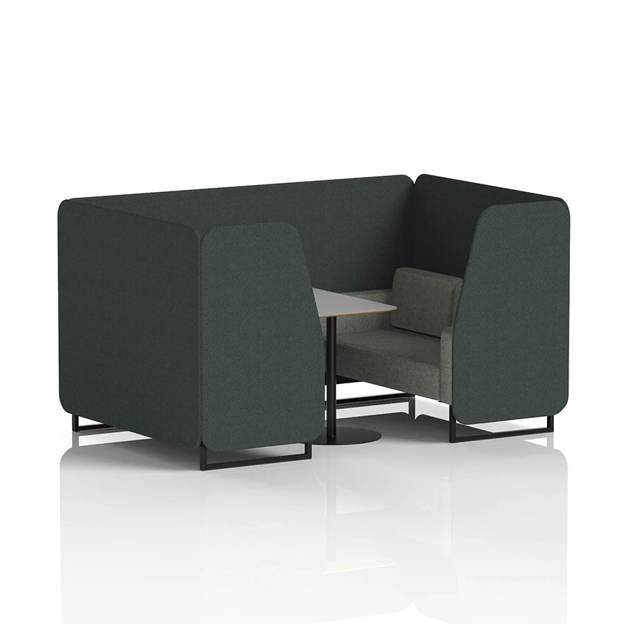 Brixworth Booth in Two Tone - 4 Seater with Grey Table