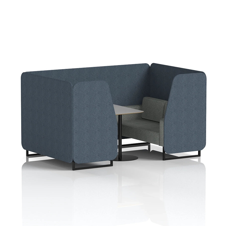 Brixworth Booth in Two Tone - 4 Seater with Grey Table