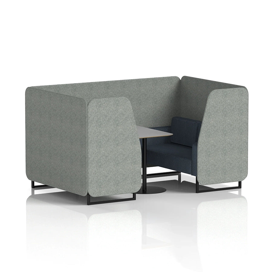 Brixworth Booth in Two Tone - 4 Seater with Grey Table