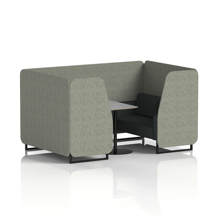 Brixworth Booth in Two Tone - 4 Seater with Grey Table