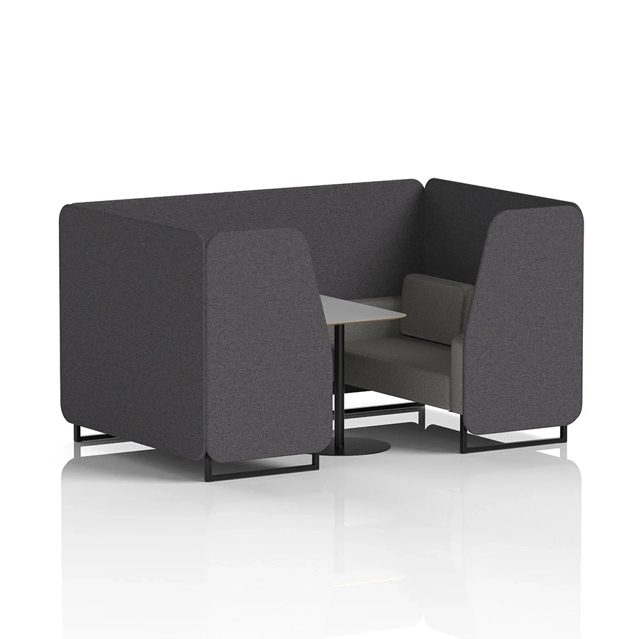 Brixworth Booth in Two Tone - 4 Seater with Grey Table