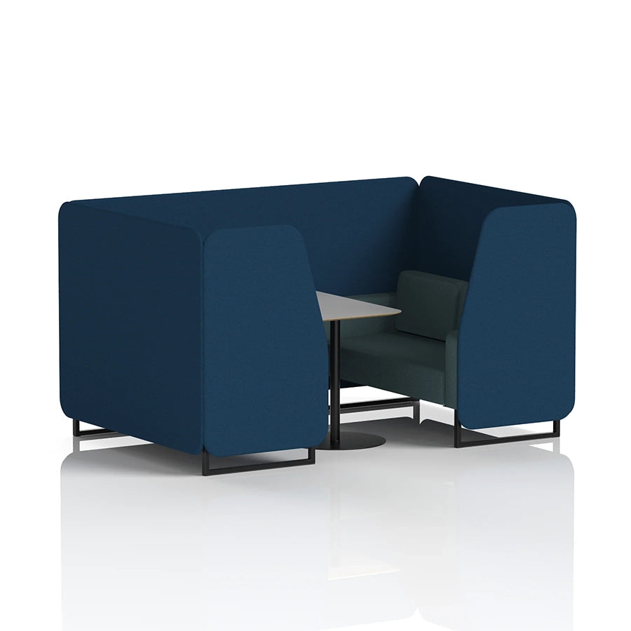 Brixworth Booth in Two Tone - 4 Seater with Grey Table