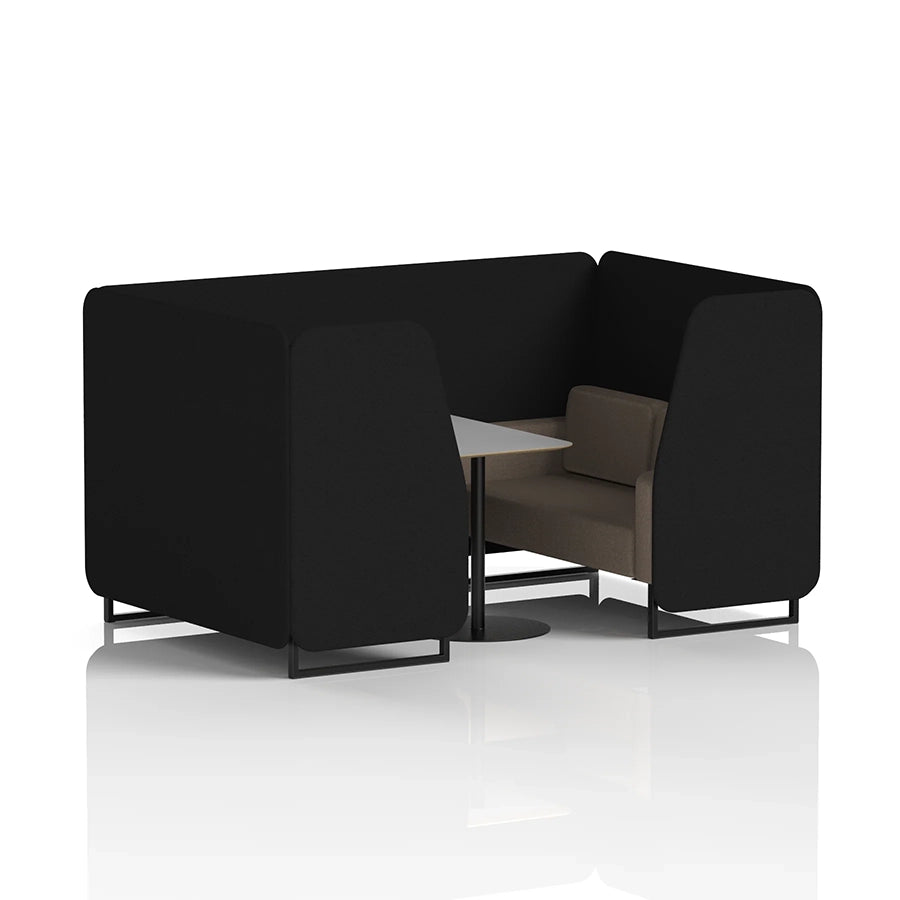 Brixworth Booth in Two Tone - 4 Seater with Grey Table