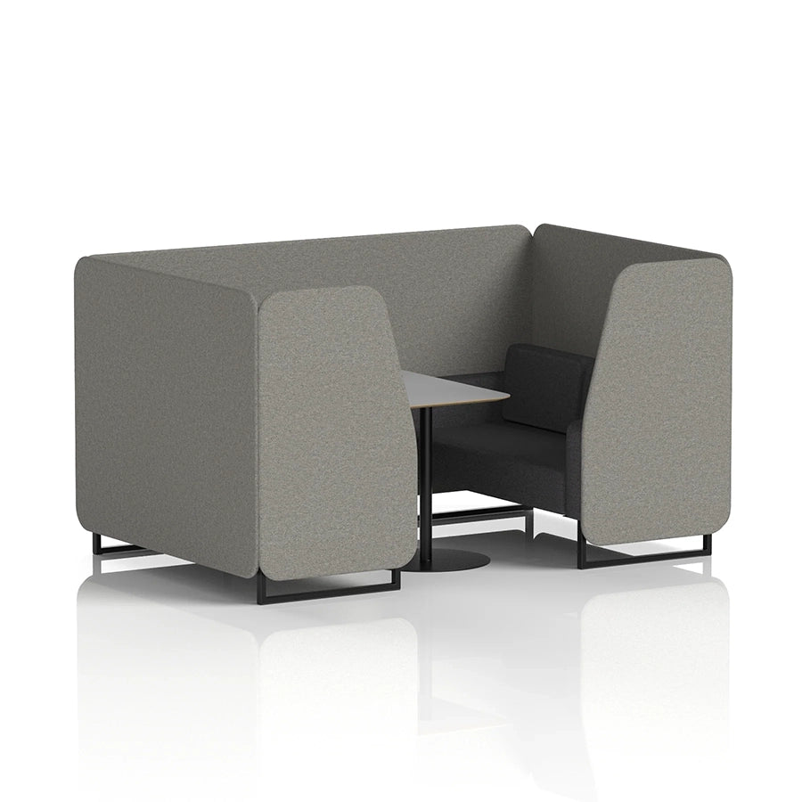 Brixworth Booth in Two Tone - 4 Seater with Grey Table