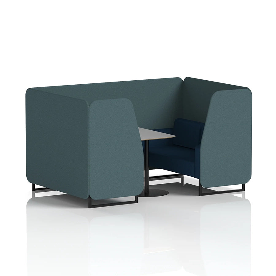 Brixworth Booth in Two Tone - 4 Seater with Grey Table