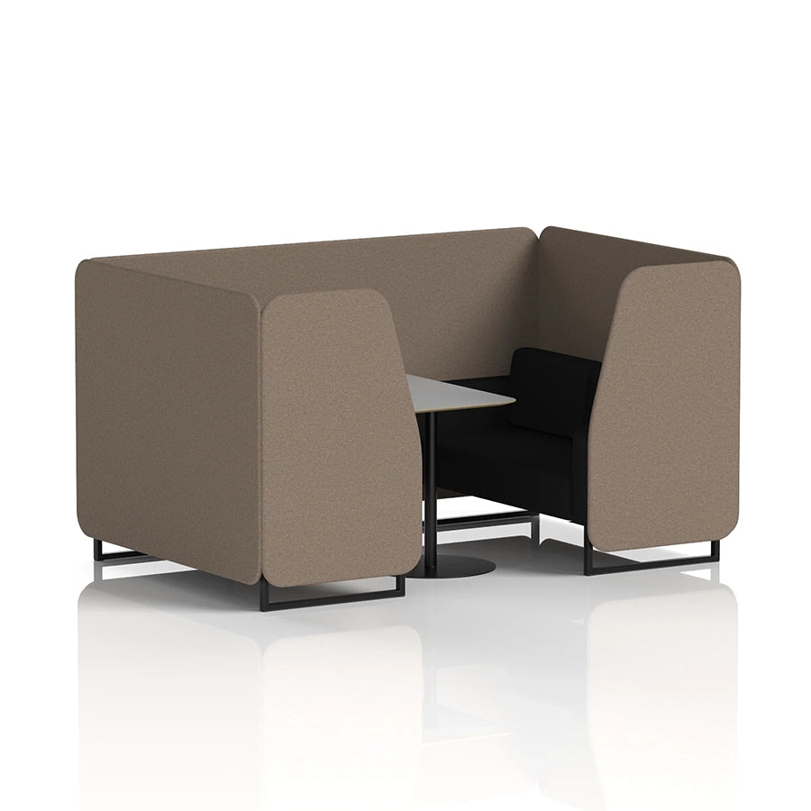 Brixworth Booth in Two Tone - 4 Seater with Grey Table