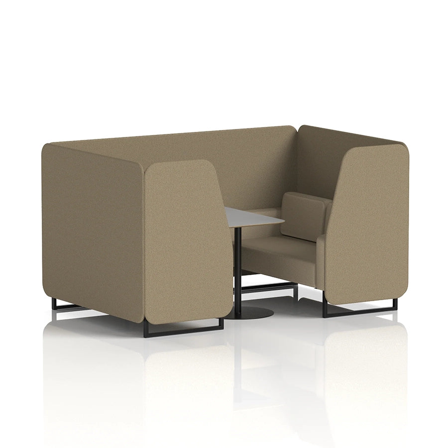 Brixworth Booth in Two Tone - 4 Seater with Grey Table