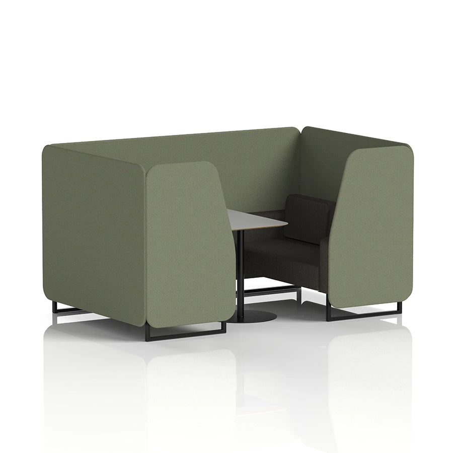 Brixworth Booth in Two Tone - 4 Seater with Grey Table