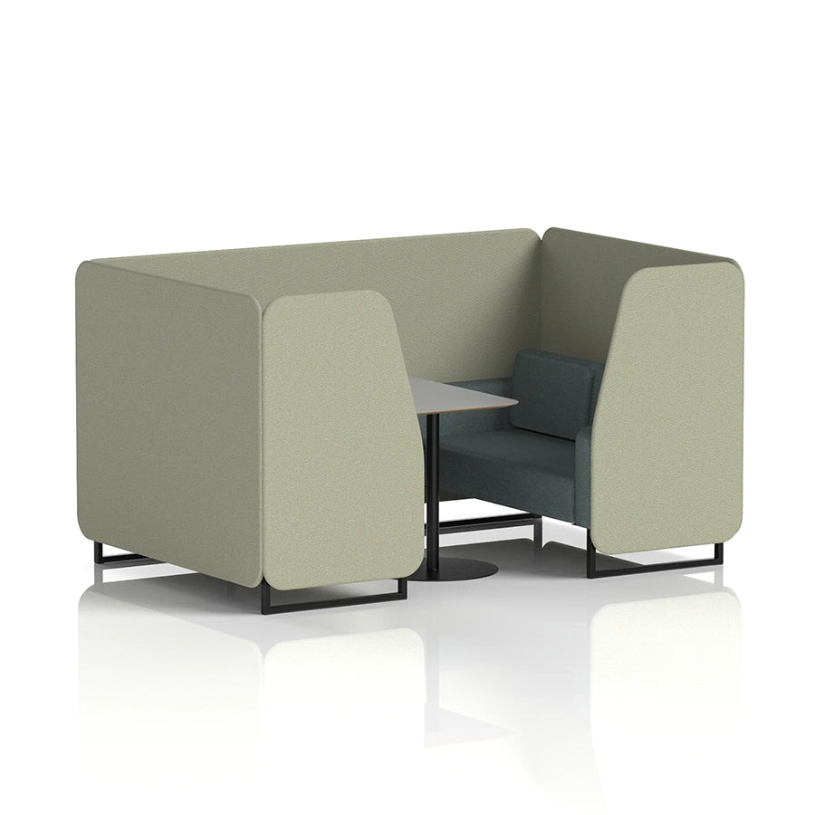 Brixworth Booth in Two Tone - 4 Seater with Grey Table