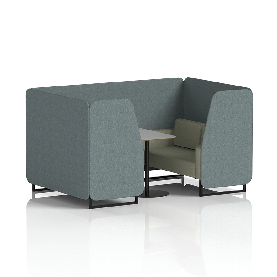 Brixworth Booth in Two Tone - 4 Seater with Grey Table