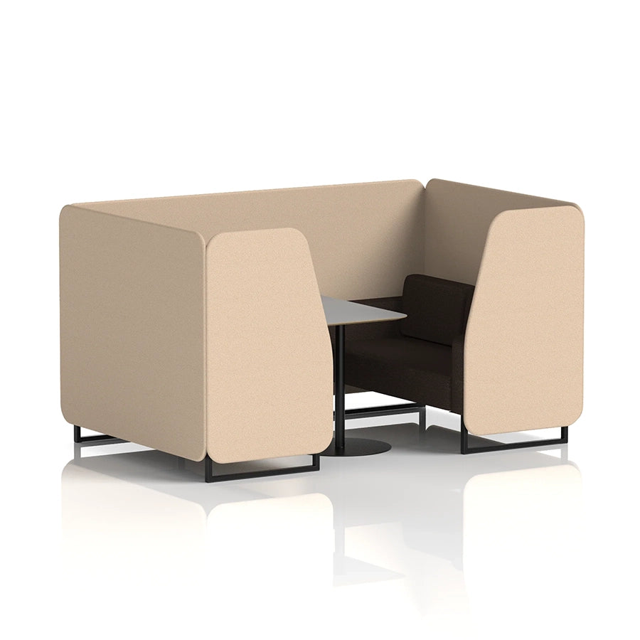 Brixworth Booth in Two Tone - 4 Seater with Grey Table