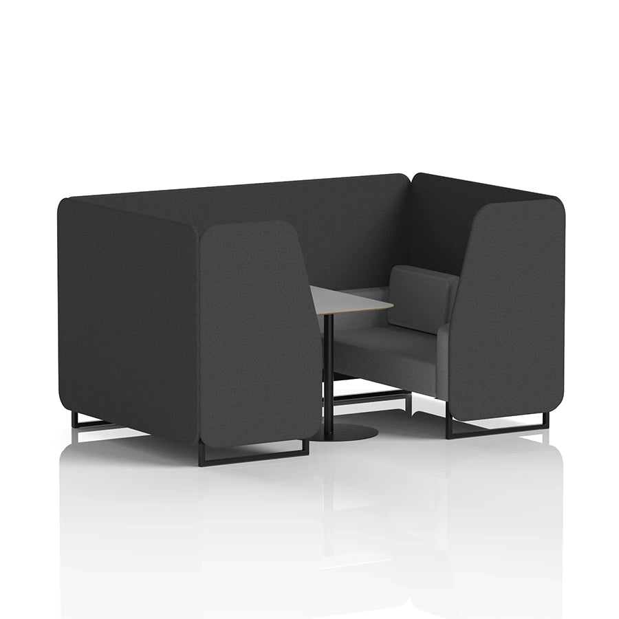 Brixworth Booth in Two Tone - 4 Seater with Grey Table