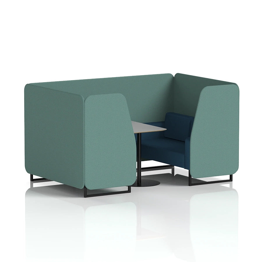 Brixworth Booth in Two Tone - 4 Seater with Grey Table