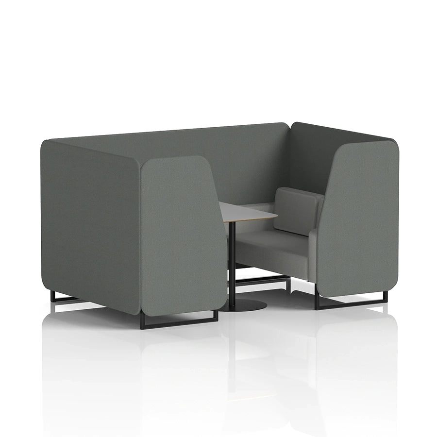 Brixworth Booth in Two Tone - 4 Seater with Grey Table