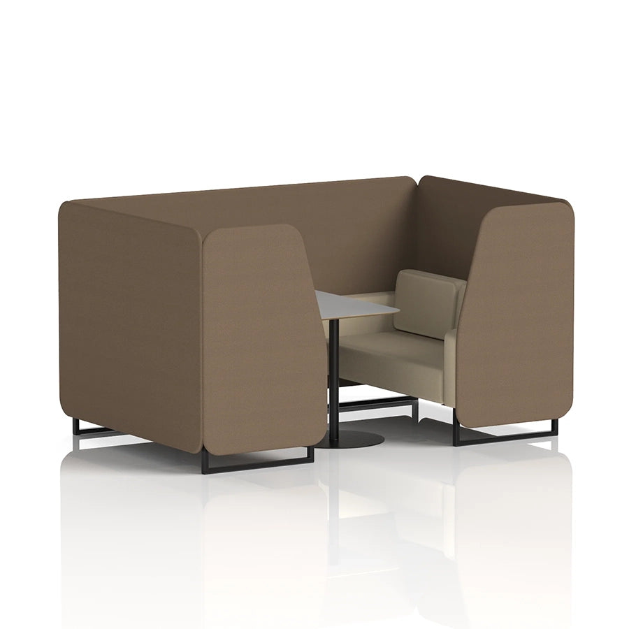 Brixworth Booth in Two Tone - 4 Seater with Grey Table
