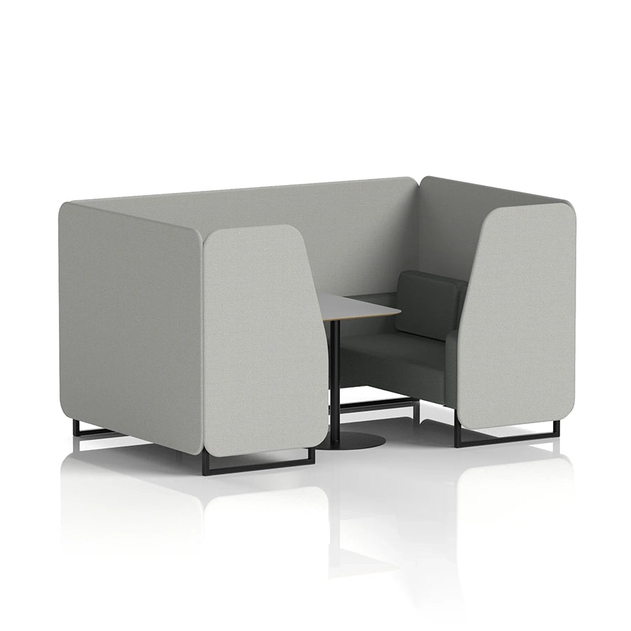 Brixworth Booth in Two Tone - 4 Seater with Grey Table