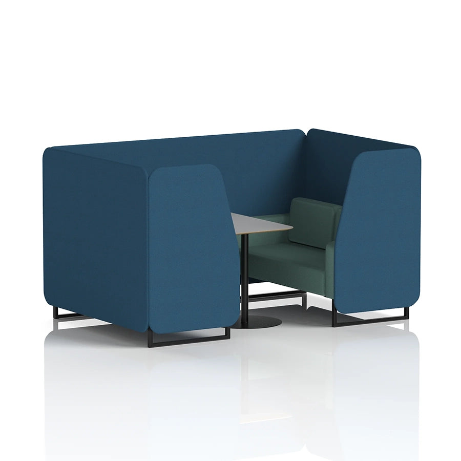 Brixworth Booth in Two Tone - 4 Seater with Grey Table