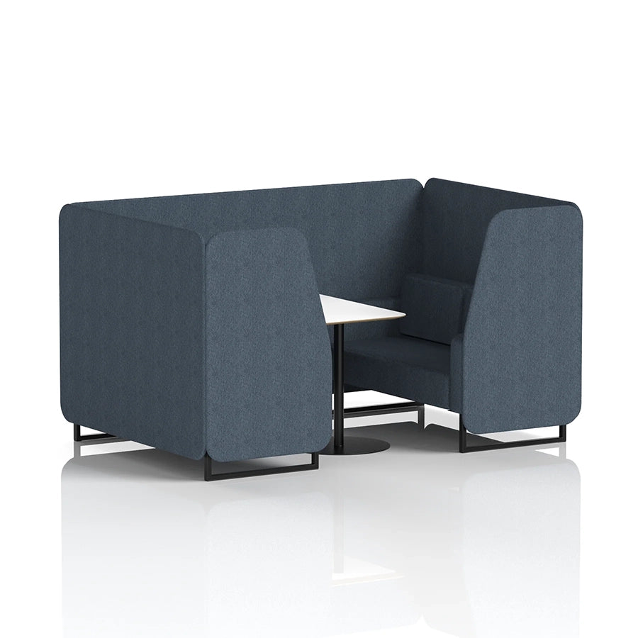 Brixworth Booth in Single Tone - 4 Seater with White Table