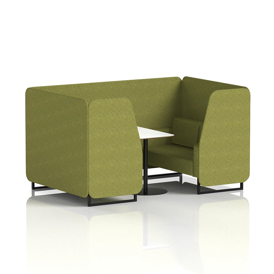 Brixworth Booth in Single Tone - 4 Seater with White Table