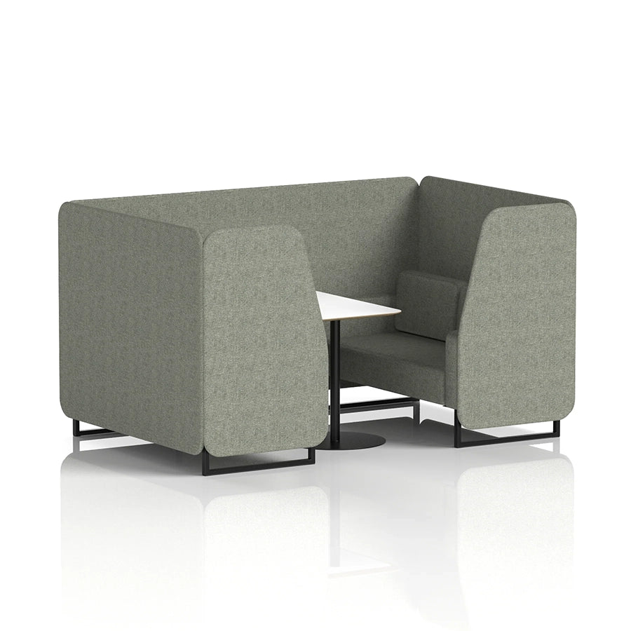 Brixworth Booth in Single Tone - 4 Seater with White Table