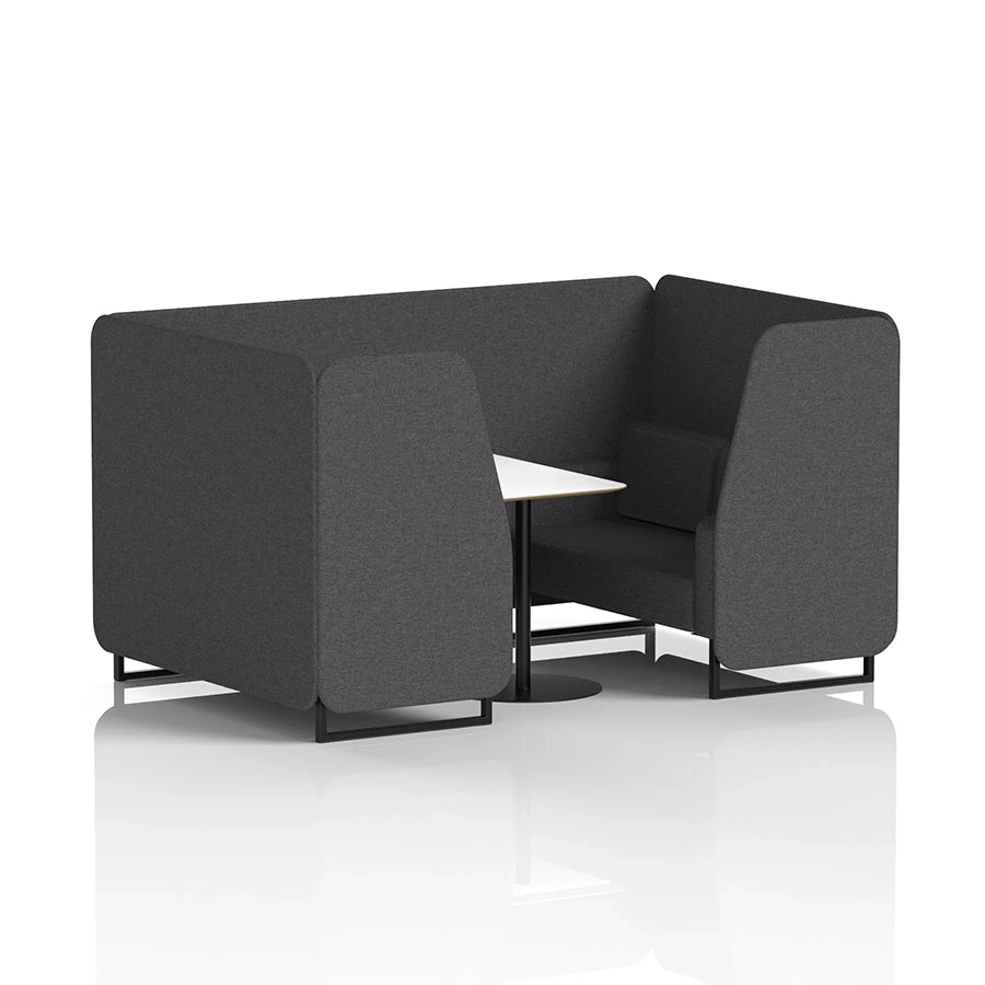 Brixworth Booth in Single Tone - 4 Seater with White Table