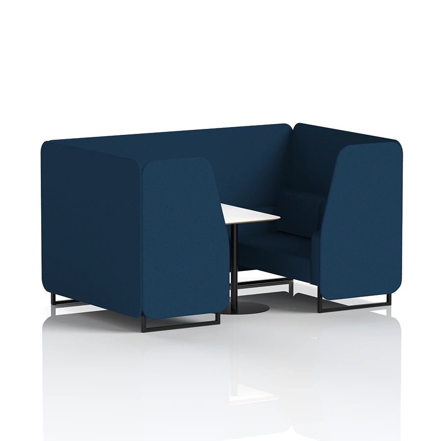 Brixworth Booth in Single Tone - 4 Seater with White Table