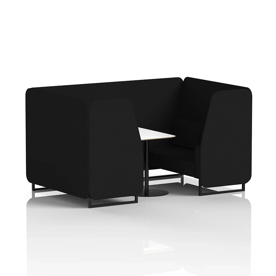 Brixworth Booth in Single Tone - 4 Seater with White Table