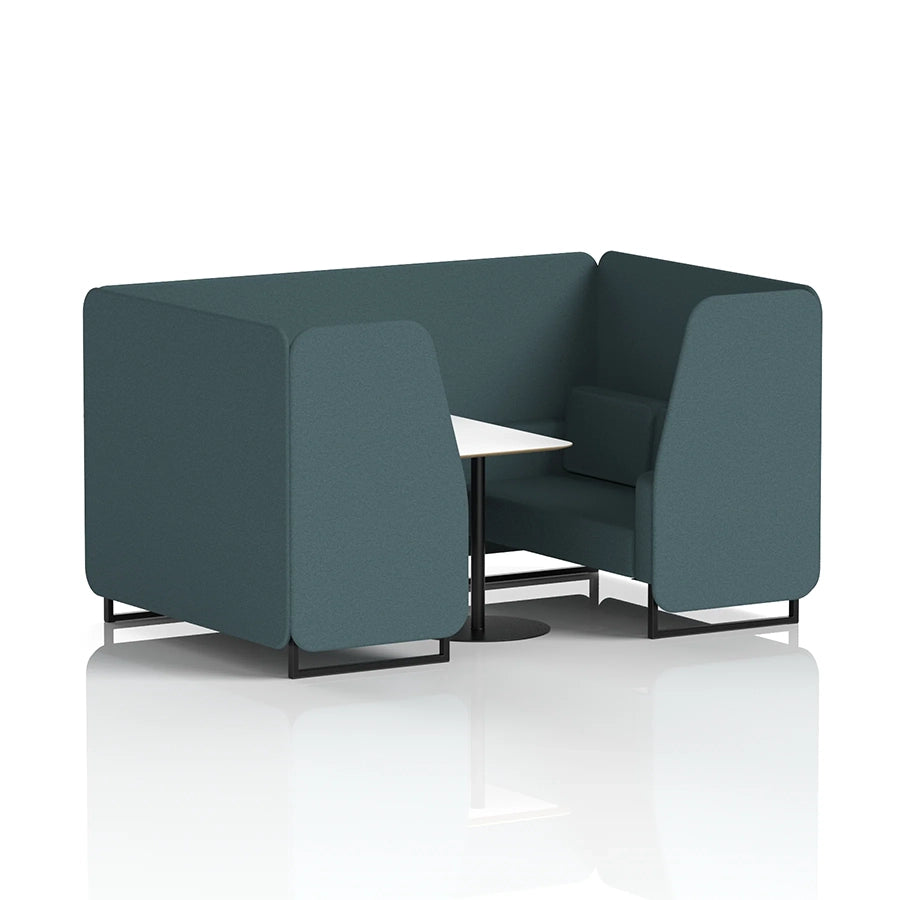 Brixworth Booth in Single Tone - 4 Seater with White Table