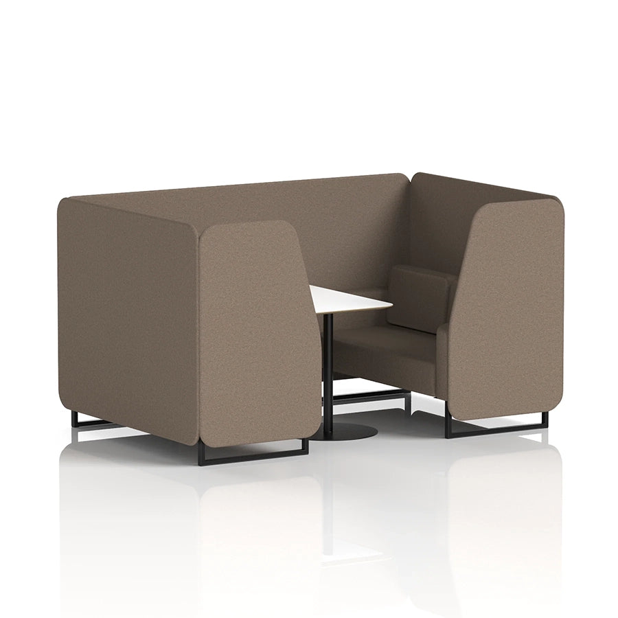 Brixworth Booth in Single Tone - 4 Seater with White Table