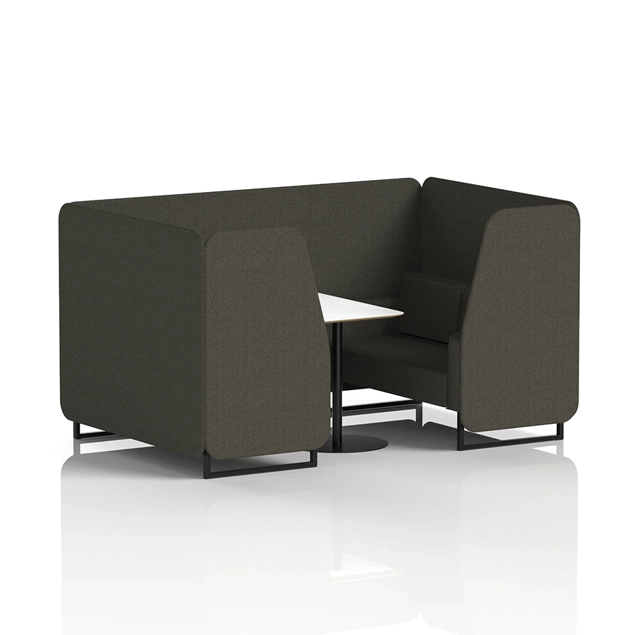 Brixworth Booth in Single Tone - 4 Seater with White Table