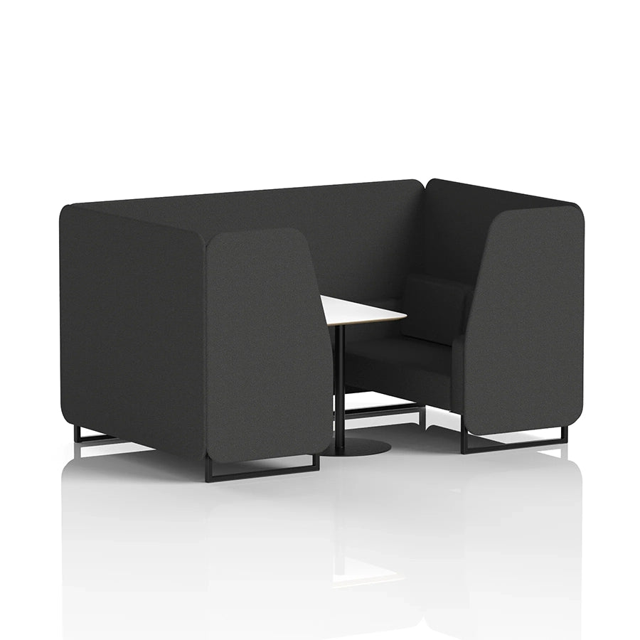 Brixworth Booth in Single Tone - 4 Seater with White Table