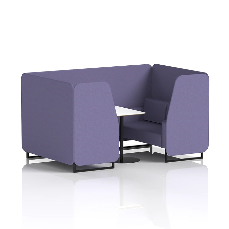 Brixworth Booth in Single Tone - 4 Seater with White Table