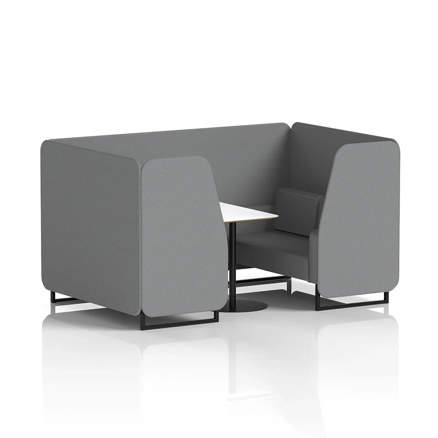 Brixworth Booth in Single Tone - 4 Seater with White Table