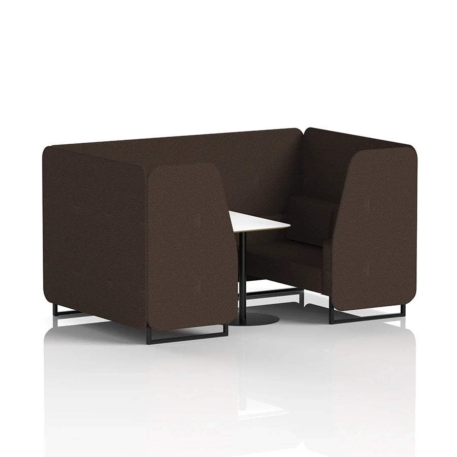 Brixworth Booth in Single Tone - 4 Seater with White Table
