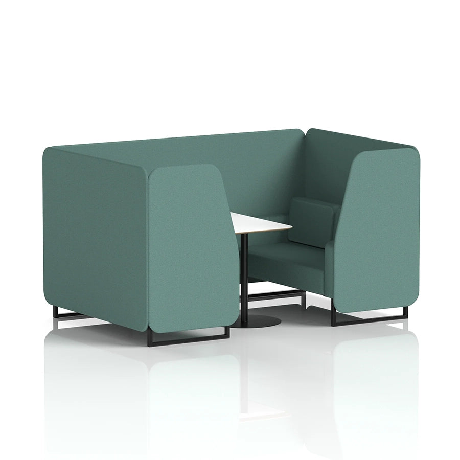 Brixworth Booth in Single Tone - 4 Seater with White Table