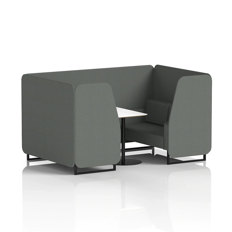 Brixworth Booth in Single Tone - 4 Seater with White Table