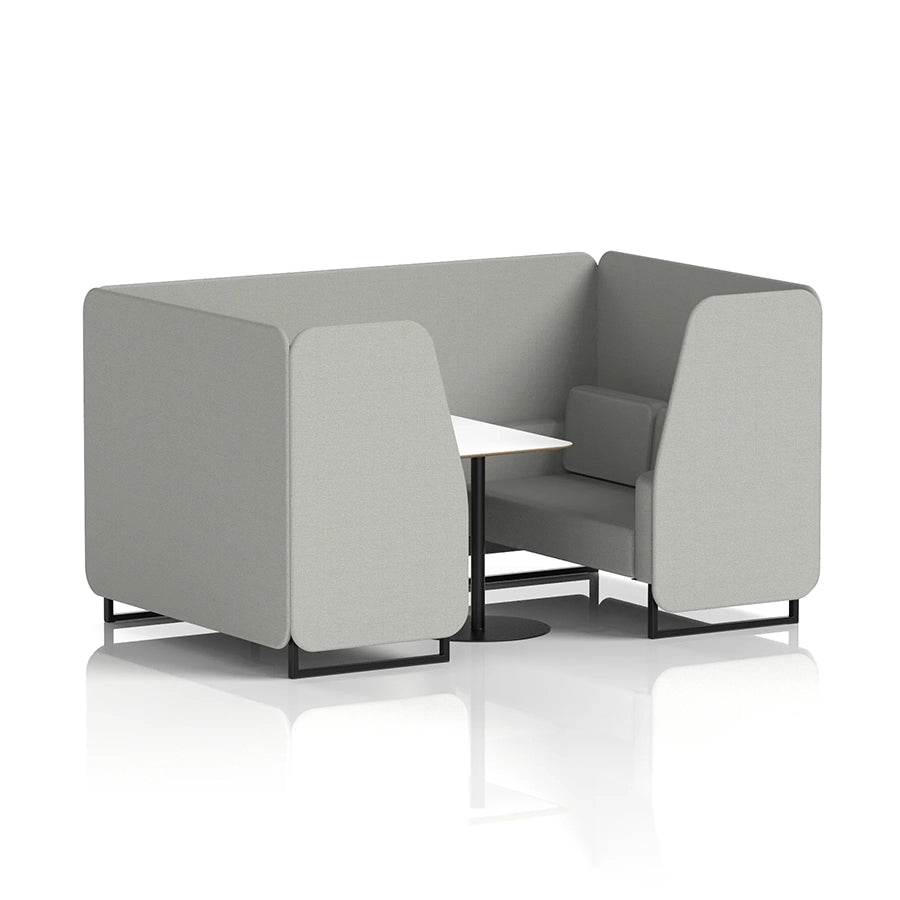 Brixworth Booth in Single Tone - 4 Seater with White Table