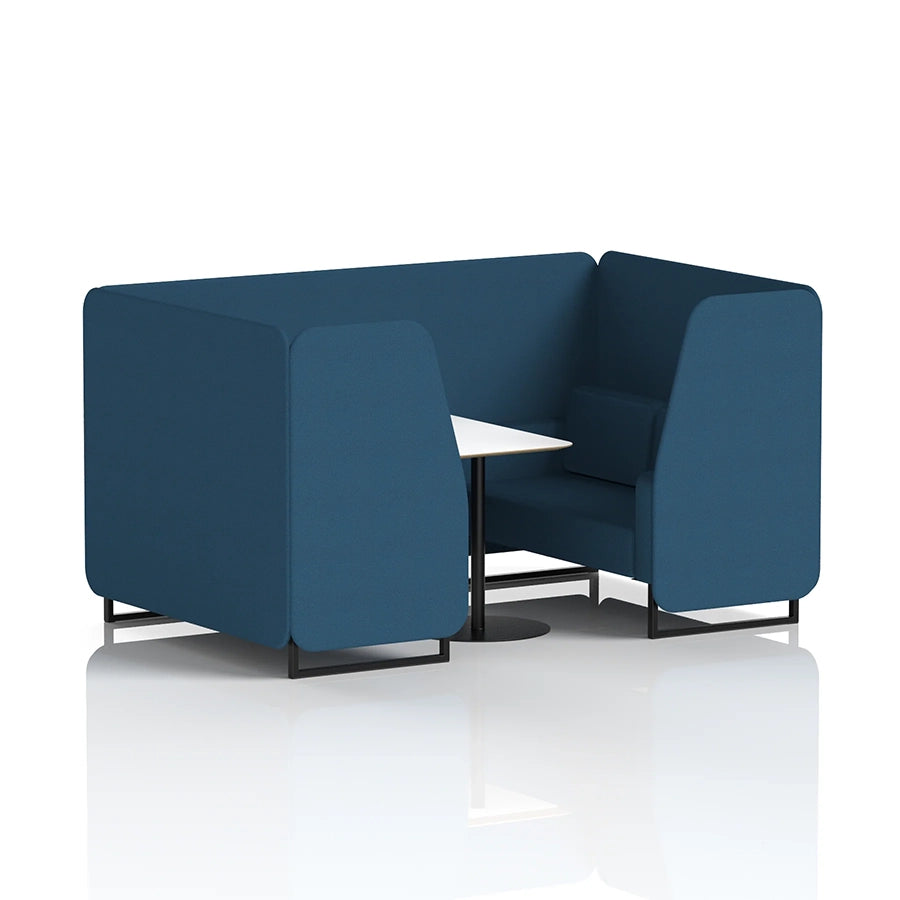 Brixworth Booth in Single Tone - 4 Seater with White Table