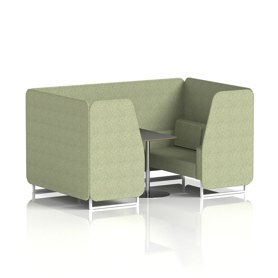 Brixworth Booth in Single Tone - 4 Seater with Black Table