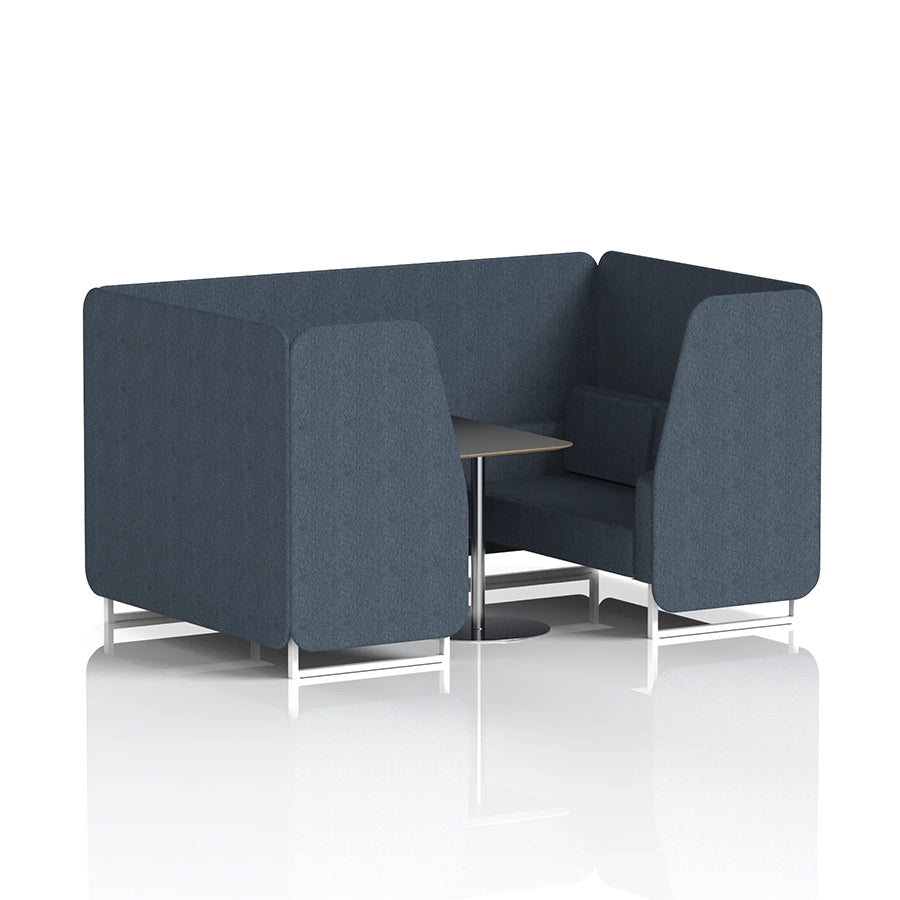 Brixworth Booth in Single Tone - 4 Seater with Black Table