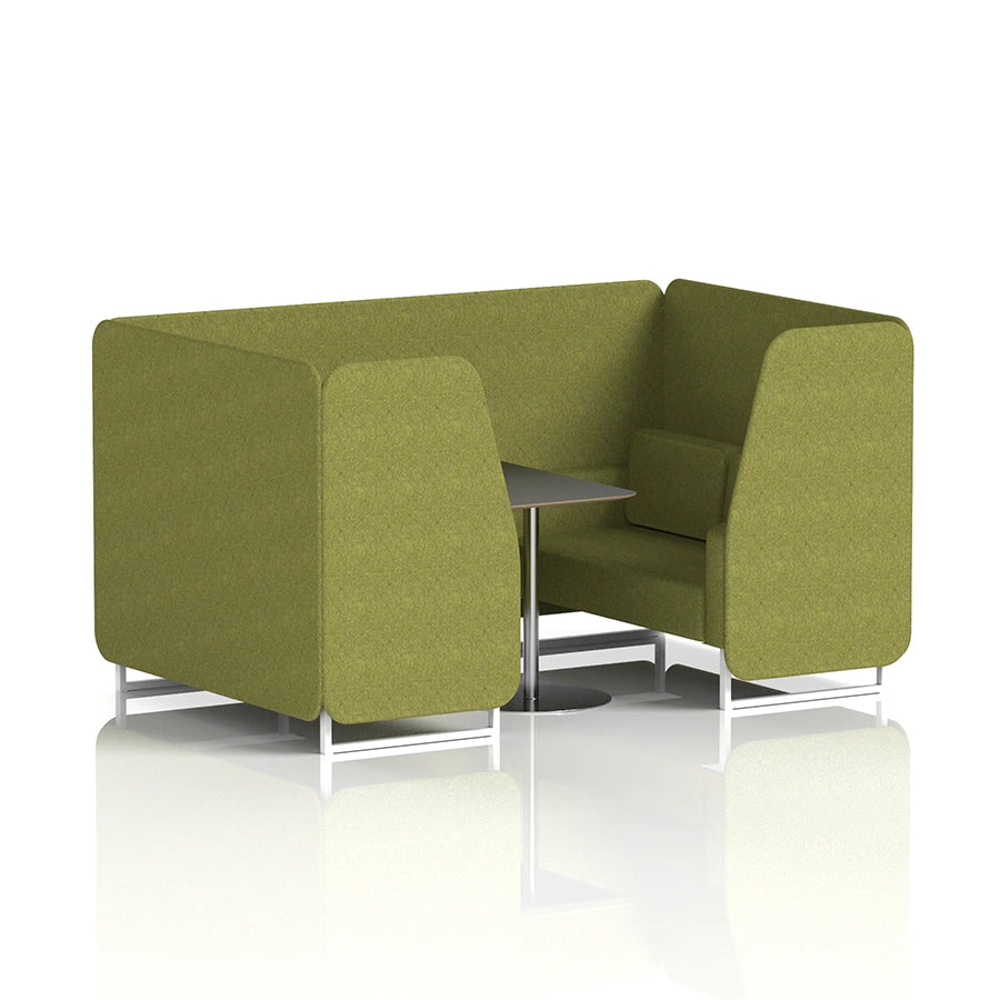 Brixworth Booth in Single Tone - 4 Seater with Black Table