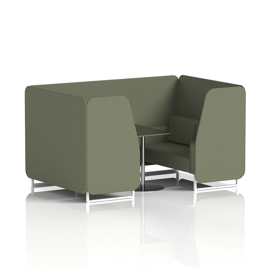 Brixworth Booth in Single Tone - 4 Seater with Black Table