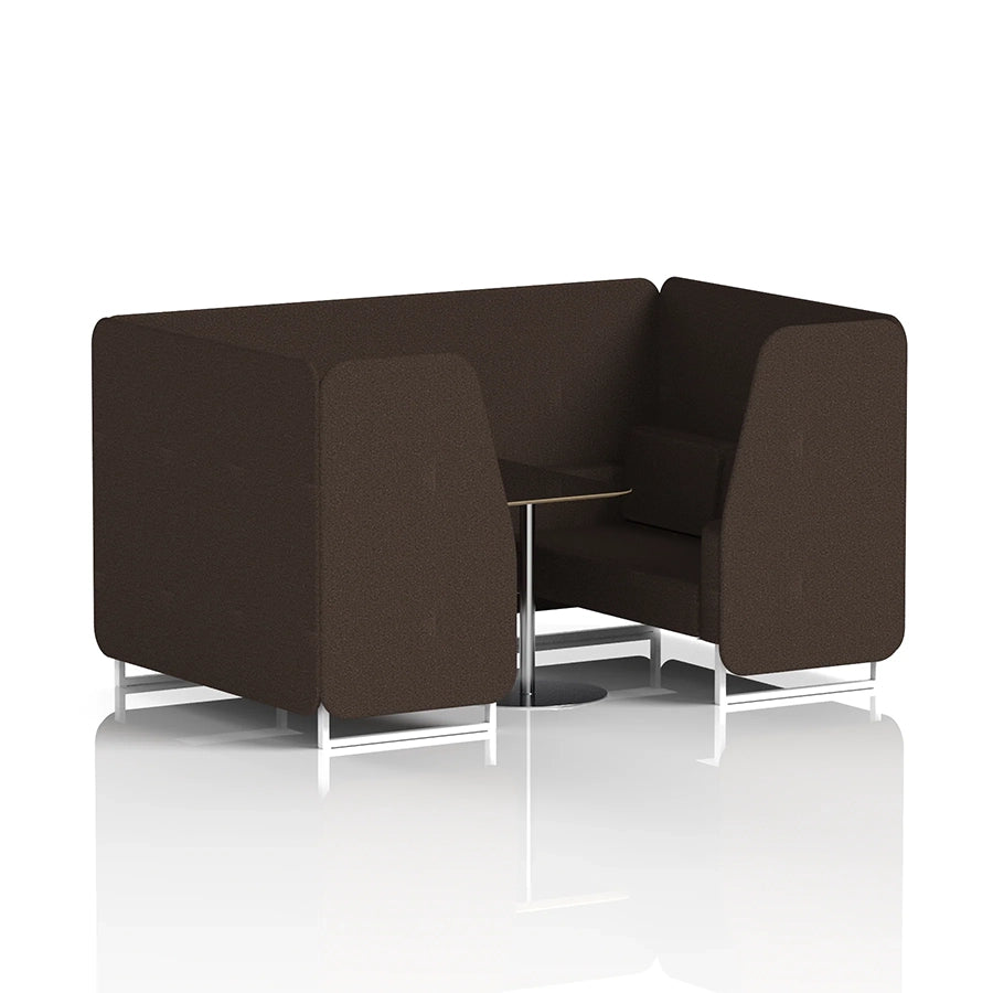 Brixworth Booth in Single Tone - 4 Seater with Black Table