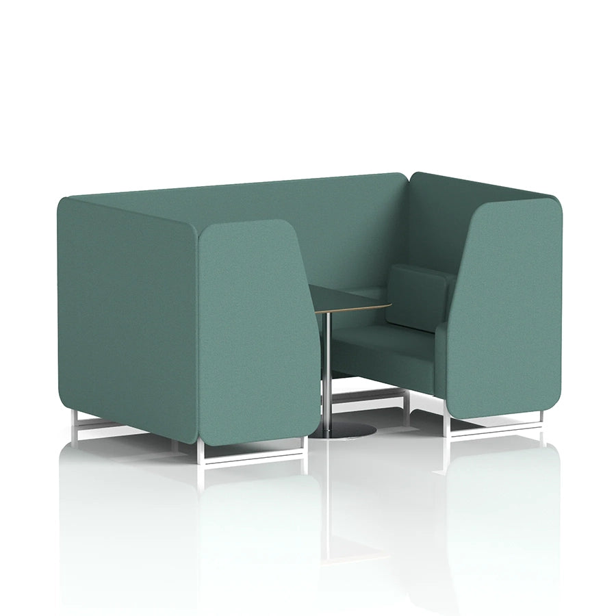 Brixworth Booth in Single Tone - 4 Seater with Black Table
