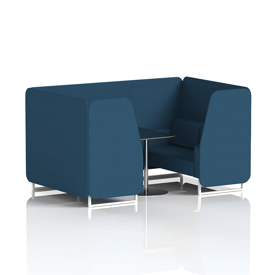 Brixworth Booth in Single Tone - 4 Seater with Black Table