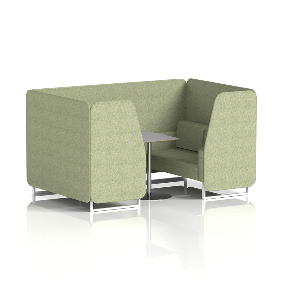 Brixworth Booth in Single Tone - 4 Seater with Grey Table