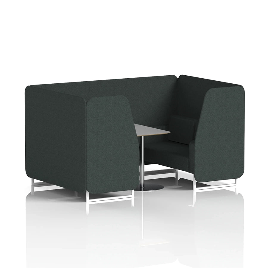 Brixworth Booth in Single Tone - 4 Seater with Grey Table