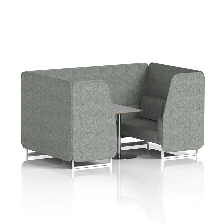 Brixworth Booth in Single Tone - 4 Seater with Grey Table
